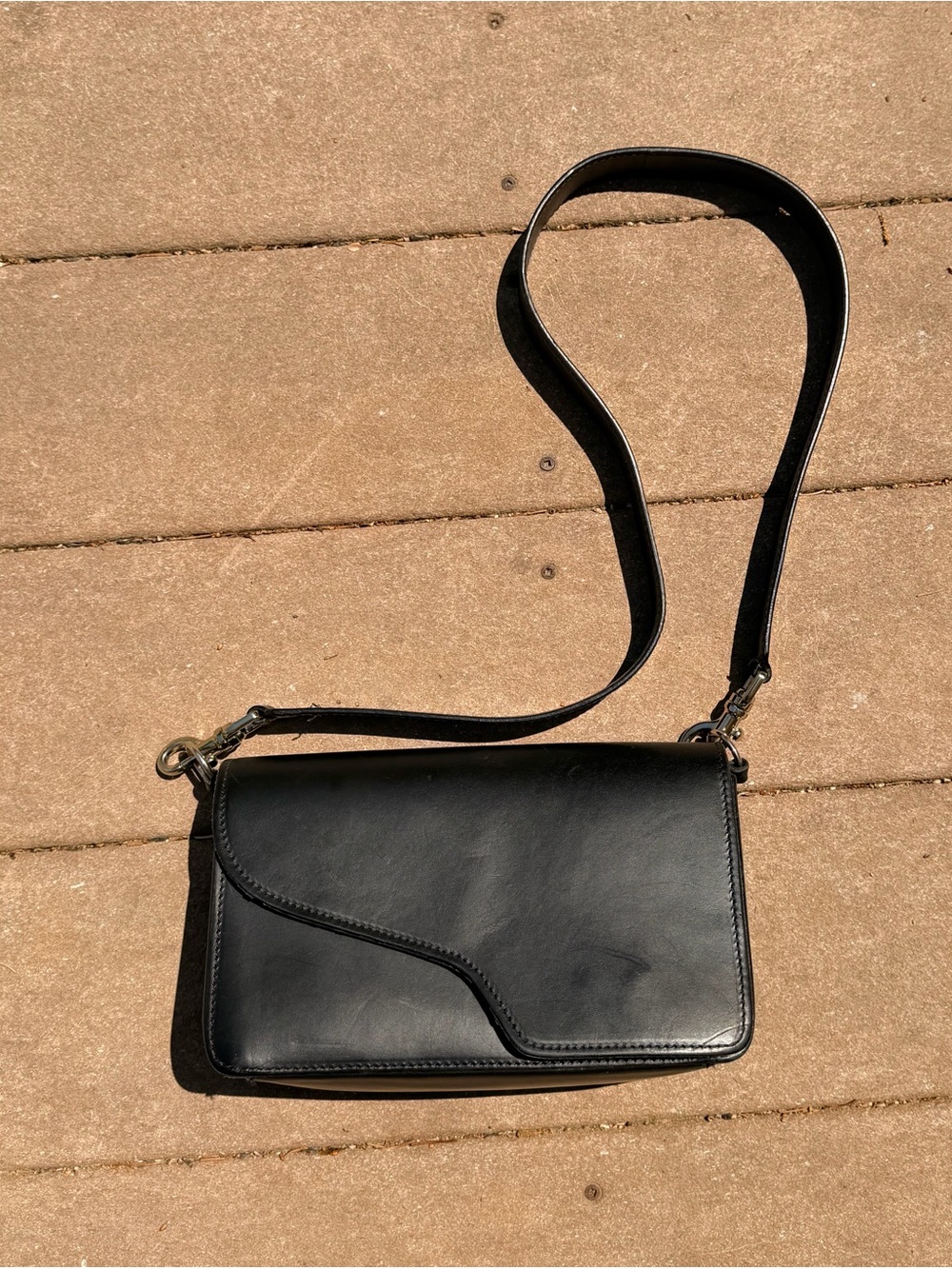 ATP Atelier Black Leather Shoulder Bag